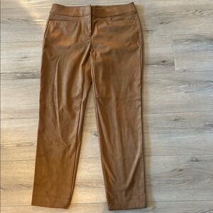 Chic Brown Faux Leather Pants